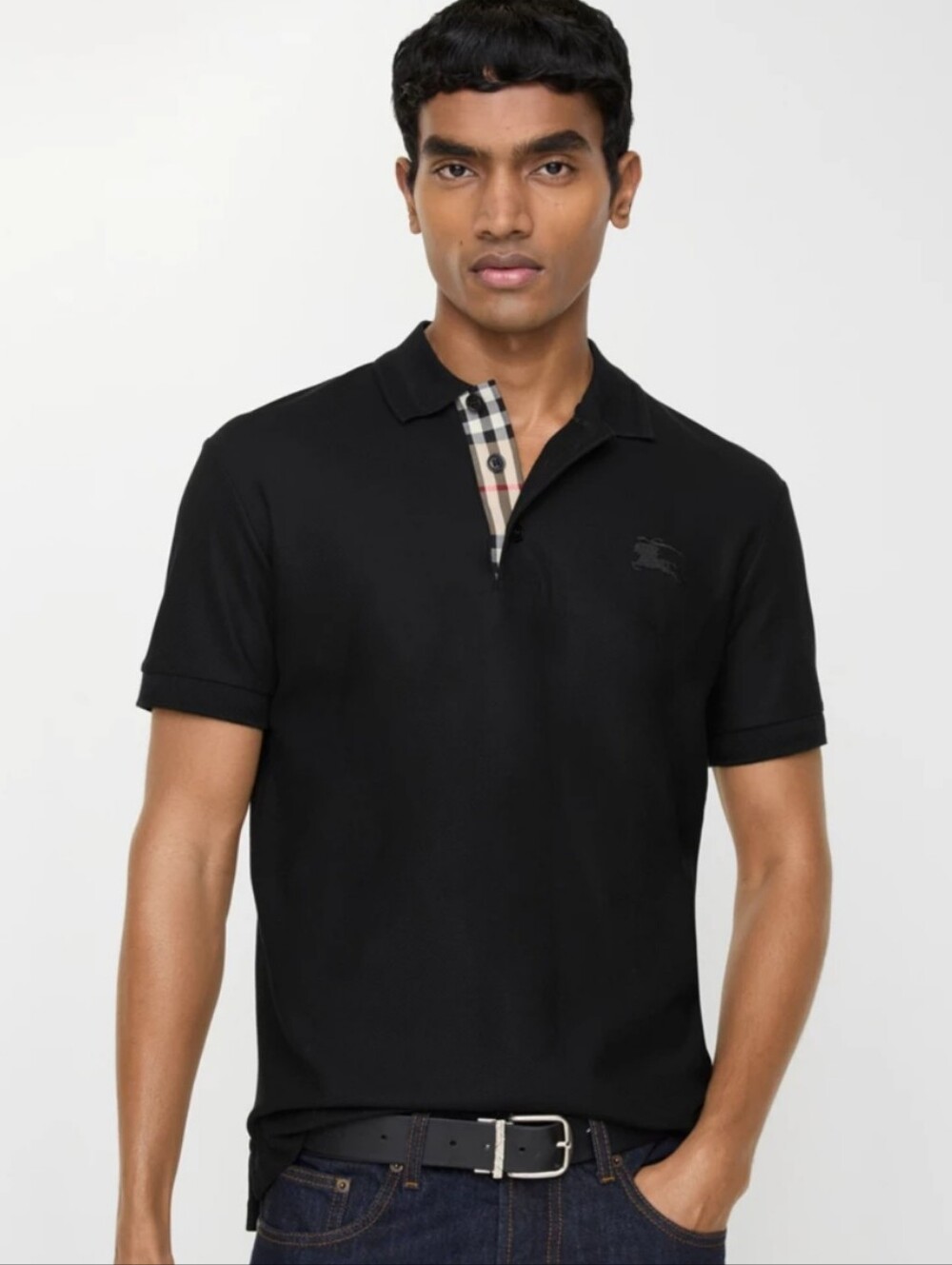 Burberry Black Mens Polo Size Large